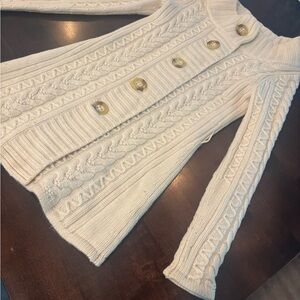 Banana Republic Cream Cable Knit Cardigan